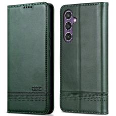 AZNS - AZNS Samsung Galaxy S24 FE Fodral - &Auml;kta l&auml;der - Gr&ouml;n