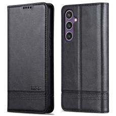 AZNS - AZNS Samsung Galaxy S24 FE Fodral - &Auml;kta l&auml;der - Svart