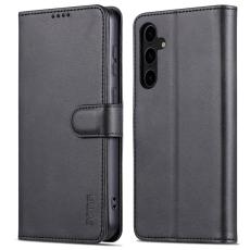 AZNS - AZNS Samsung Galaxy S24 FE Fodral PU L&auml;der Pl&aring;nbok - Svart