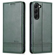 AZNS - AZNS Samsung Galaxy S24+ Fodral &Auml;kta l&auml;der - M&ouml;rkgr&ouml;n