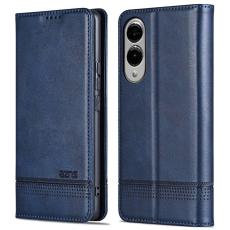 AZNS - AZNS Samsung Galaxy S25 Edge Fodral Äkta läder - Blå