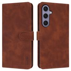 AZNS - AZNS Samsung Galaxy S25 Fodral PU Läder Plånboksfodral - Brun