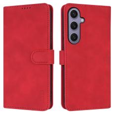 AZNS - AZNS Samsung Galaxy S25 Fodral PU Läder Plånboksfodral - Röd