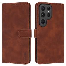 AZNS - AZNS Samsung Galaxy S25 Ultra Fodral PU Läder - Brun