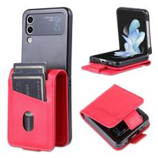 AZNS - AZNS Samsung Galaxy Z Flip4 Fodral &Auml;kta l&auml;der - R&ouml;d