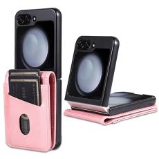 AZNS - AZNS Samsung Galaxy Z Flip5 Fodral &Auml;kta l&auml;der - Ros&eacute;guld