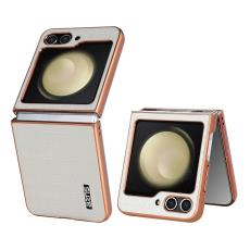 AZNS - AZNS Samsung Galaxy Z Flip5 Fodral Äkta läder - Vit
