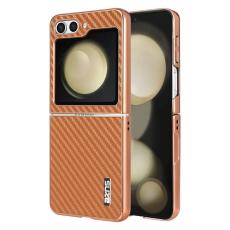 AZNS - AZNS Samsung Galaxy Z Flip5 Fodral - Electroplating PU+PC - Brun