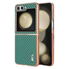 AZNS - AZNS Samsung Galaxy Z Flip5 Fodral - Electroplating PU+PC - Grön