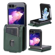 AZNS - AZNS Samsung Galaxy Z Flip7 FE Fodral Card Holder PU Läder - Grön