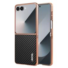 AZNS - AZNS Samsung Galaxy Z Flip7 Fodral - Electroplating Carbon Fiber - Svart