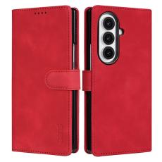 AZNS - AZNS Samsung Galaxy Z Fold7 Fodral PU L&auml;der Pl&aring;nbok - R&ouml;d