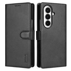 AZNS - AZNS Samsung Galaxy Z Fold7 Fodral PU L&auml;der Pl&aring;nboksfodral - Svart