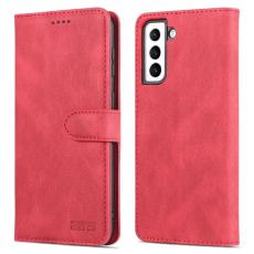 AZNS - AZNS Stand Wallet Samsung Galaxy S22 Fodral PU Läder - Röd