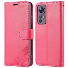 AZNS - AZNS Xiaomi 12 5G/12X 5G/12S 5G Fodral Äkta läder - Röd