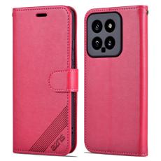 AZNS - AZNS Xiaomi 14 Fodral Anti-scratch Wallet TPU + PU Läder - Röd