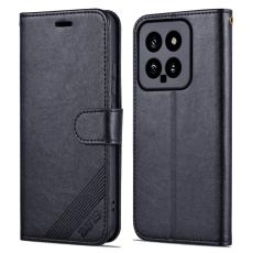 AZNS - AZNS Xiaomi 14 Fodral Anti-scratch Wallet TPU + PU Läder - Svart