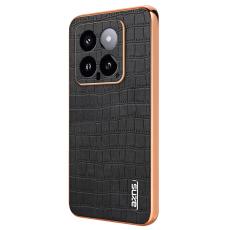 AZNS - AZNS Xiaomi 14 Fodral PU L&auml;der Krokodilm&ouml;nster - Svart