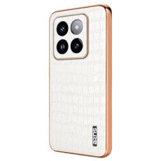 AZNS - AZNS Xiaomi 14 Pro Fodral &Auml;kta l&auml;der + TPU - Vit