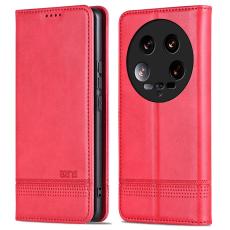 AZNS - AZNS Xiaomi 14 Ultra Fodral &Auml;kta l&auml;der - R&ouml;d