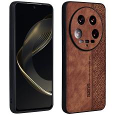 AZNS - AZNS Xiaomi 14 Ultra Fodral Äkta läder + TPU - Brun