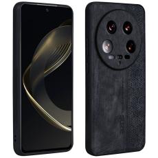 AZNS - AZNS Xiaomi 14 Ultra Fodral Mönster Läder+TPU - Svart