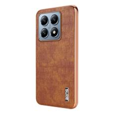 AZNS - AZNS Xiaomi 14T Fodral Electroplating Krokodil PU+TPU - Brun