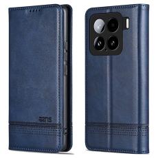 AZNS - AZNS Xiaomi 15 Fodral &Auml;kta l&auml;der Pl&aring;nboksfodral - Bl&aring;