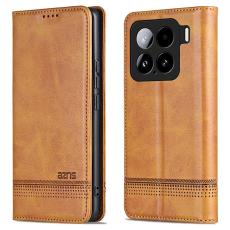 AZNS - AZNS Xiaomi 15 Fodral &Auml;kta l&auml;der Pl&aring;nboksfodral - Brun