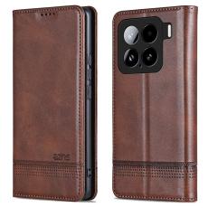 AZNS - AZNS Xiaomi 15 Fodral &Auml;kta l&auml;der Pl&aring;nboksfodral - Kaffe