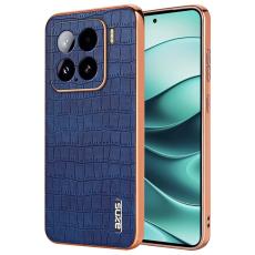 AZNS - AZNS Xiaomi 15 Fodral Electroplating Krokodil PU+TPU - Bl&aring;