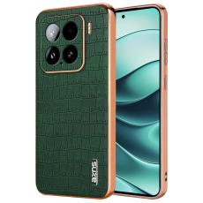 AZNS - AZNS Xiaomi 15 Fodral Electroplating Krokodil PU+TPU - Gr&ouml;n