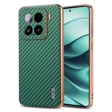 AZNS - AZNS Xiaomi 15 Fodral - Elektropl&auml;terad Kolfiber PU+TPU - Gr&ouml;n