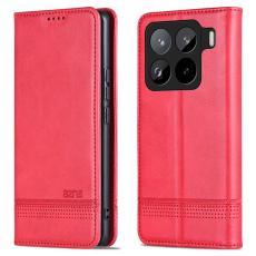 AZNS - AZNS Xiaomi 15 Pro Fodral &Auml;kta l&auml;der - R&ouml;d
