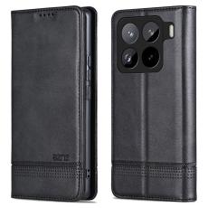 AZNS - AZNS Xiaomi 15 Pro Fodral &Auml;kta l&auml;der - Svart
