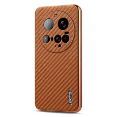 AZNS - AZNS Xiaomi 15 Ultra Fodral - Electroplating Carbon Fiber PU - Brun
