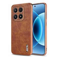 AZNS - AZNS Xiaomi 17 Fodral - Electroplating Krokodil PU + TPU - Brun