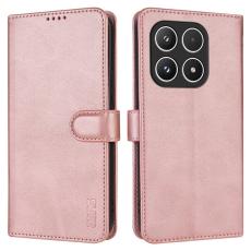 AZNS - AZNS Xiaomi 17 Fodral PU L&auml;der Pl&aring;nboksfodral - Ros&eacute;guld