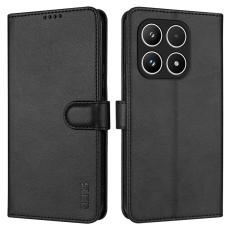 AZNS - AZNS Xiaomi 17 Fodral PU L&auml;der Pl&aring;nboksfodral - Svart
