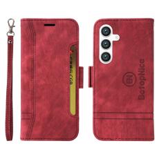 BETOPNICE - BETOPNICE 001 f&ouml;r Samsung Galaxy S24+ Fodral PU L&auml;der - R&ouml;d