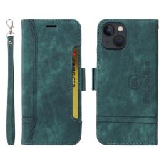 BETOPNICE - BETOPNICE 001 iPhone 15 Fodral Wallet PU Läder - Grön