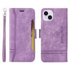 BETOPNICE - BETOPNICE 001 iPhone 15 Plus Fodral - Stöttålig PU Läder - Lila