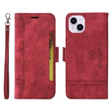 BETOPNICE - BETOPNICE 001 iPhone 15 Plus Fodral - Stöttålig PU Läder - Röd