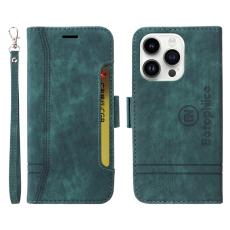 BETOPNICE - BETOPNICE 001 iPhone 15 Pro Max Fodral Shockproof PU Läder - Grön