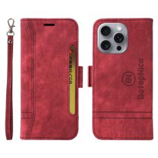 BETOPNICE - BETOPNICE 001 iPhone 16 Pro Max Fodral &Auml;kta l&auml;der - R&ouml;d