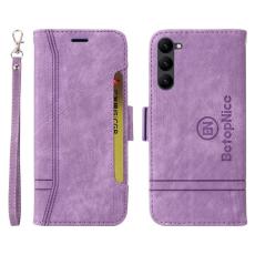 BETOPNICE - BETOPNICE 001 Samsung Galaxy S23 Fodral PU Läder - Lila