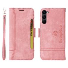 BETOPNICE - BETOPNICE 001 Samsung Galaxy S23 Fodral PU Läder - Rosa