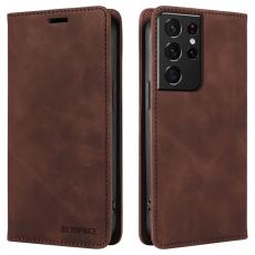 BETOPNICE - BETOPNICE 003 för Samsung Galaxy S21 Ultra 5G Fodral - Äkta läder - Brun