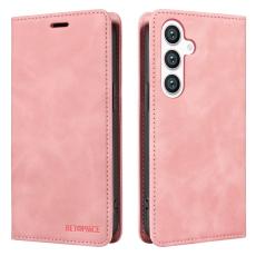 BETOPNICE - BETOPNICE 003 för Samsung Galaxy S24+ Fodral Äkta läder - Rosa