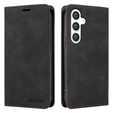 BETOPNICE - BETOPNICE 003 för Samsung Galaxy S24+ Fodral Äkta läder - Svart